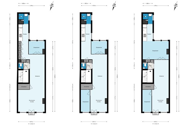 Plattegrond - Nieuwe Prinsengracht 48-2, 1018 VS Amsterdam - Nieuwe Prinsengracht 48 - Alternatieve plattegronden.jpg